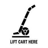 FINAL SALE: #DL4340  3 x 4"  Lift Cart Here (Cart) Label image