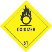 #DL5160  4 x 4"  Oxidizer - Hazard Class 5 Label image