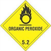 FINAL SALE: #DL5170  4 x 4"  Organic Peroxide - Hazard Class 5 Label image