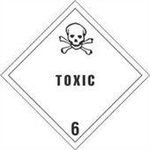 #DL5181  4 x 4"  Toxic - Hazard Class 6 Label image