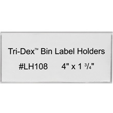 4 x 1 3/4" Tri-Dex™ Bin Label Holders image