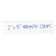 2 x 8" White Warehouse Labels - Magnetic Strips image