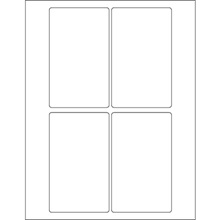 3 x 5" White Rectangle Laser Labels image