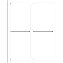 3 1/2 x 5" White Rectangle Laser Labels image