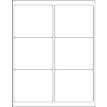 4 x 3 1/3" Glossy White Rectangle Laser Labels image
