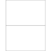 8 1/2 x 5 1/2" White Removable Rectangle Laser Labels image