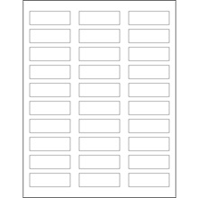 2 1/4 x 3/4" White Rectangle Laser Labels image