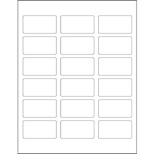 2 3/8 x 1 1/4" White Rectangle Laser Labels image