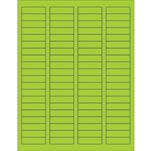 1 3/4 x 1/2" Fluorescent Green Rectangle Laser Labels image
