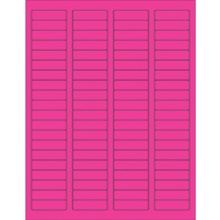 1 3/4 x 1/2" Fluorescent Pink Rectangle Laser Labels image