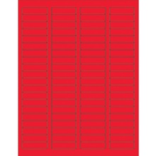 1 3/4 x 1/2" Fluorescent Red Rectangle Laser Labels image