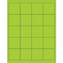 2 x 2" Fluorescent Green Rectangle Laser Labels image