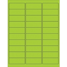 2 5/8 x 1" Fluorescent Green Rectangle Laser Labels image