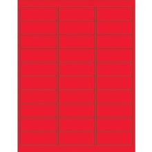 2 5/8 x 1" Fluorescent Red Rectangle Laser Labels image