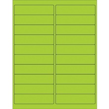 4 x 1" Fluorescent Green Rectangle Laser Labels image