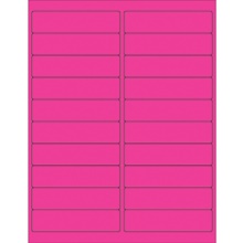 4 x 1" Fluorescent Pink Rectangle Laser Labels image