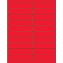 4 x 1" Fluorescent Red Rectangle Laser Labels image