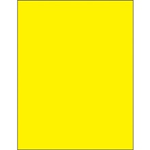 8 1/2 x 11" Fluorescent Yellow Rectangle Laser Labels image