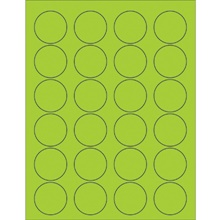 1 5/8" Fluorescent Green Circle Laser Labels image