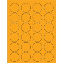 1 5/8" Fluorescent Orange Circle Laser Labels image