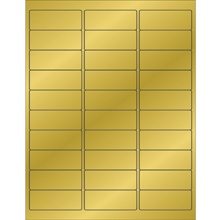 2 5/8 x 1" Gold Foil Rectangle Laser Labels image