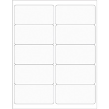 4 x 2" Clear Rectangle Laser Labels image