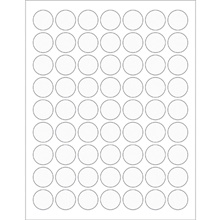 1" Clear Circle Laser Labels image