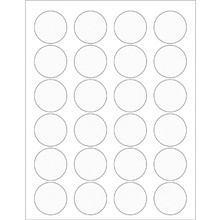 1 5/8" Clear Circle Laser Labels image