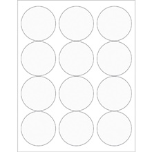 2 1/2" Clear Circle Laser Labels image