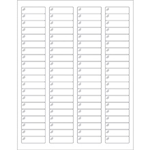 1 3/4 x 1/2" Pure Clear Rectangle Laser Labels image