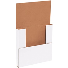 10 1/4 x 10 1/4 x 1" White Easy-Fold Mailers image
