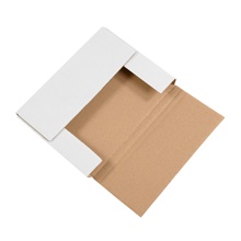 11 1/8 x 8 5/8 x 1" White Easy-Fold Mailers image
