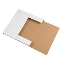 12 1/2 x 12 1/2 x 1" White Easy-Fold Mailers image