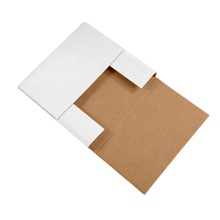 12 1/2 x 12 1/2 x 2" White Easy-Fold Mailers image