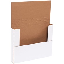 14 1/4 x 11 1/4 x 2" White Easy-Fold Mailers image