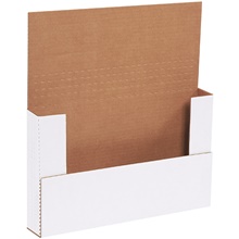 14 1/8 x 8 5/8 x 2" White Easy-Fold Mailers image