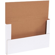 14 1/8 x 8 5/8 x 1" White Easy-Fold Mailers image