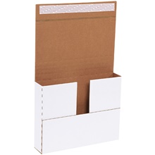 11 1/8 x 8 5/8 x 2" White Deluxe Easy-Fold Mailers image
