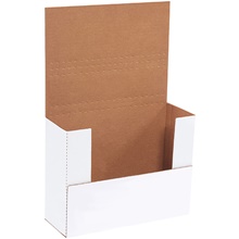 11 1/8 x 8 5/8 x 4" White Easy-Fold Mailers image