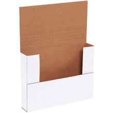 11 1/8 x 8 5/8 x 2" White Easy-Fold Mailers image