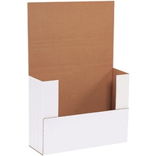 12 1/8 x 9 1/8 x 4" White Easy-Fold Mailers image
