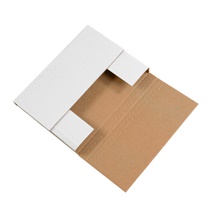 12 1/8 x 9 1/8 x 2" White Easy-Fold Mailers image
