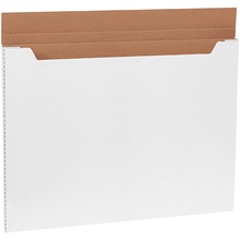 30 x 22 1/2 x 1" White Jumbo Fold-Over Mailers image