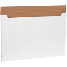 36 x 24 x 1" White Jumbo Fold-Over Mailers image