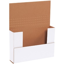 9 1/2 x 6 1/2 x 2" White Easy-Fold Mailers image