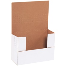 9 1/2 x 6 1/2 x 3 1/2" White Easy-Fold Mailers image