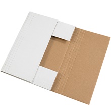 15 x 11 1/8 x 2" White Easy-Fold Mailers image