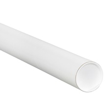 2 1/2 x 15" White Tubes with Caps image