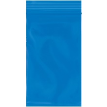 3 x 5" - 2 Mil Blue Reclosable Poly Bags image