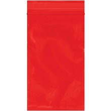 3 x 5" - 2 Mil Red Reclosable Poly Bags image